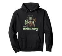Feliz Zombie Jesús Religioso Día de Pascua Celebración Divertido Sudadera con Capucha