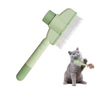 Fellblitz - Cepillo autolimpiante para perros y gatos, peine autolimpiante para pulgas, peine para gatos con botón de liberación, para pelo largo y corto, elimina el pelo, las pulgas y evita el enredo