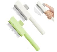 Fellblitz Cepillo para gatos, cepillo autolimpiante para el cuidado del pelo largo y corto, cepillo para gatos, cepillo milagro para perros, gatos para eliminar el pelo mate, nudos enredados (D)