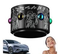 Fellflying Adornos de aromaterapia para coche,Ambientador para coche, Adorno difusor de aromaterapia con energía solar, Decoración de perfume de coche con rotación de 360 grados para cami,