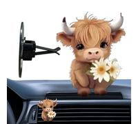 Fellflying Clip Ambientador Para Rejillas De Ventilación,Perfume Para Coche Ambientador Con Clip De Ventilación | Decorativo En Forma De De Las Tierras Altas Para SUV Camioneta Coche Vehículo