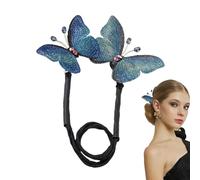 Fellflying Elegante rizador de pelo perezoso,Elegante máquina para hacer moños de pelo perezoso,Diademas giratorias con diseño de mariposa - Modelador de peinado, accesorios elegantes para el cabello,