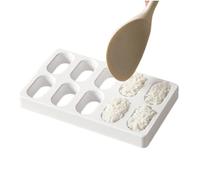Fellflying Molde para arroz de sushi, accesorios de cocina de 10 compartimentos, prensa de sushi, para familia, almuerzo, escuela, restaurante, granja, camping, picnic, cocina, arte de cocina