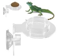 Fellflying para Reptiles | Accesorios para Comida de Tanque para Mascotas - Pequeño Animals Dish Smooth Lizard Spider Feeder for Friends Family Lovers Dorm Home