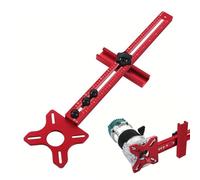 Fellflying Plantilla de enrutador, Plantillas de enrutador para carpintería - Tablero de máquina cortadora de aluminio 4 en 1 | Plantilla de hardware para gabinetes, plantillas de enrutador de