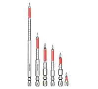 Fellflying Puntas Destornillador Magnéticas,Juego de 6 Brocas para Atornillador - Accesorios Antideslizantes para Carpintería, Automoción, Fontanería y Metalurgia