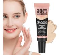 Fellflying Under Eye CorreLer, corrector de cobertura completa, Corredor de impermeable liviano 12G, Base de líquido natural de largo duradero, maquillaje de corrección de color para un uso duradero