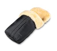 Fellhof 108303 - Saco de dormir con pelo, modelo cortina Negro