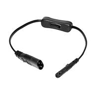 Felliserty Cable de extensión de potencia, IEC320 C7 C8 adaptador de alimentación con interruptor de control con interfaz de 8"