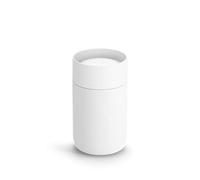 Fellow Carter Move - Taza con tapa para sorbos de 360º - Vaso de café para llevar con interior de cerámica, acero inoxidable aislado al vacío, blanco mate, taza de 8 onzas