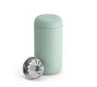 Fellow Carter Move - Taza de viaje de acero inoxidable con aislamiento al vacío para café y té con interior de cerámica y protector contra salpicaduras, chip de menta, taza de 12 onzas