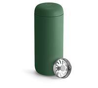 Fellow Carter Move - Taza de viaje de acero inoxidable con aislamiento al vacío para café y té con interior de cerámica y protector contra salpicaduras, color verde cargo, taza de 16 onzas