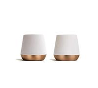 Fellow Juego de 2 Vasos Joey Junior de 2.3 onzas de Doble Pared para Demitasse | Blanco Mate/Cobre