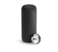 Fellow Carter Move Travel Mug - 16 oz Stainless Steel Vacuum Insulated Tumbler with Ceramic Inner and Splash Guard - Matte Black