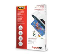 Fellowes 100 fundas de plastificar, Brillo Alta Velocidad, Plata, A4 (Alta velocidad) 125 micras