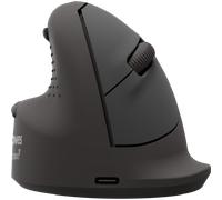 Fellowes Ratón Vertical Ergonómico Breyta Plus Mediano para Zurdos - Bluetooth inalámbrico, dongle inalámbrico o Cable, Contenido Reciclado, protección antimicrobiana Microban, batería Recargable