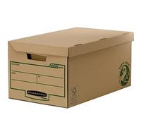 Fellowes Earth Series Flip Top Maxi-Pack de 10 recipientes de instalación manual, color marrón