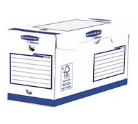 Fellowes 4472902 cajas de archivo Banker Box Heavy Duty pesada carga, A4, lomo de instalación manual de papel 20 cm, color blanco/azul () Lote de 20