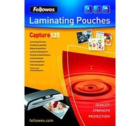 Funda Plastificar FELLOWES Brillo, Din-A4 125 Micras, Caja x100