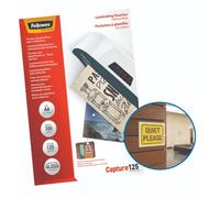 Fundas para Plastificar AutoAdhesivas Fellowes 5328901/ A4/ 125 Micras/ 100 unidades