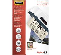 Pack 100 bolsas plastificacion autoadhesivas 125 micras a3 fellowes 5329001