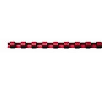 Fellowes 5331803 Troncos Plásticos, 14 mm, 25 Unidades, Color Rojo