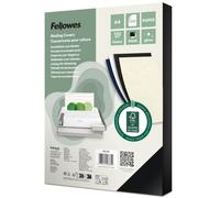 Fellowes 5378504 Portadas para Encuadernar de Cartón Alto Brillo Chromolux, Extra Rígido, 250 Micras, Formato A4, Pack de 100, Color Negro