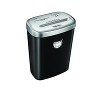 Fellowes 53C - Destructora trituradora de Papel, Corte en partículas, destruye hasta 10 Hojas, Uso Personal, tritura CD´s y Tarjetas de crédito, Color Negro y Plateado