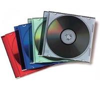 Fellowes 98317 - Pack de 25 cajas estuche para CDs/DVDs Slim, multicolor
