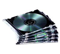 Fellowes 9833801 - Pack de 10 Cajas Estuche para CDs/DVDs, Transparente