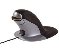 Fellowes 9894801 - Ratón (Ambidextro, Diseño Vertical, USB, 1200 dpi, 180 g, Negro, Gris)