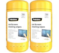 Fellowes 99703 - Dispensador 100 toallitas limpiadoras pantalla (Paquete de 2)
