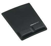 Fellowes Alfombrilla con reposamuñecas Fabrik, espuma y canal ergonómico, negro