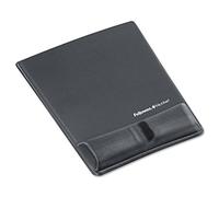 Fellowes - Alfombrilla con reposamuñecas de espuma para ratón (con canal ergonómico), color grafito