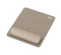 Fellowes Alfombrilla para ratón con Reposamuñecas Breyta Beige - Hex Cushion Technology, Silicona, Base Antideslizante, para Ordenador, Mac o portátil. Adecuada para Uso en casa, Oficina y Gaming.