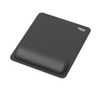 Fellowes Alfombrilla para ratón con Reposamuñecas Breyta Negro - Hex Cushion Technology™, Silicona, Base Antideslizante, para Ordenador, Mac o portátil, Adecuada para Uso en casa, Oficina y Gaming.