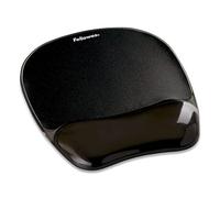 FELLOWES ALFOMBRILLA REPOSAMUÑECAS GEL CRYSTAL NEGRO