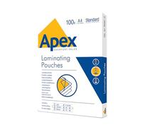 Fellowes - Fundas para plastificar Apex - Pack 100 A4, brillo, uso diario