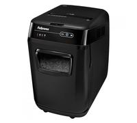 Fellowes Destructora trituradora automática de papel, corte en partículas hasta, Negro, 200 Hojas
