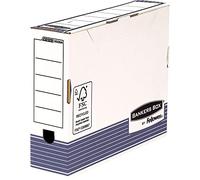 Bankers Box – Caja de archivo definitivo 00264 A4 lomo 80 mm blanco y azul Pack de 10