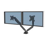 Fellowes Soporte para monitor Platinum Series - Brazo doble ajustable, 2 puertos USB - 32" Negro