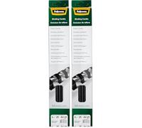Fellowes Canutillos de plástico para encuadernar, Negro, 6 mm (Paquete de 2)
