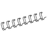 Fellowes CRC53218 - Pack de 100 canutillos tipo wire, doble espiral, paso 3:1", 34 agujeros, 6 mm, negro