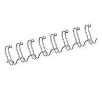 Fellowes CRC54451 - Pack de 100 canutillos tipo wire, doble espiral, paso 3:1", 34 agujeros, 8 mm, plata