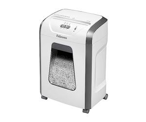Fellowes Destructora de Papel 15C - Trituradora de Papel, Corte en partículas, destruye hasta 12 Hojas, destructora de Papel Uso Personal, Papelera extraíble de 19L, Nivel de Seguridad DIN-P4, Blanca