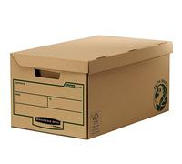 Fellowes Earth Series Flip Top Maxi-Pack de 10 recipientes de instalación manual, color marrón