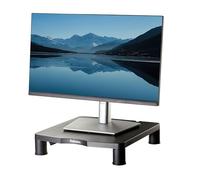 Fellowes Elevador de Monitor Everyday - Soporte Ergonómico Ajustable con 3 Alturas y Gestión de Cables - Para PC, Portátil, iMac - Carga Máx. 27 kg - Negro
