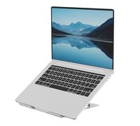 Fellowes Elevador para Portátil Alumia™ - Soporte Metálico Ergonómico y Ajustable en Altura e Inclinación - Plegable de Aluminio Reciclado - para Casa, Oficina o Trabajo Híbrido - Plata