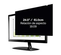 Fellowes Filtro de privacidad PrivaScreen - Protector de pantalla antirreflejos con filtro de luz azul para monitor 24.0" (16:9, 531 × 298mm) con pestañas Quick Reveal™