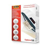 Fellowes Fundas de Plastificar (54x86mm), acabado brillo, 100 hojas, 250 micras (2 x 125 micras), acabado de calidad, adecuadas para fotos, tarjetas de identificación y documentos pequeños
